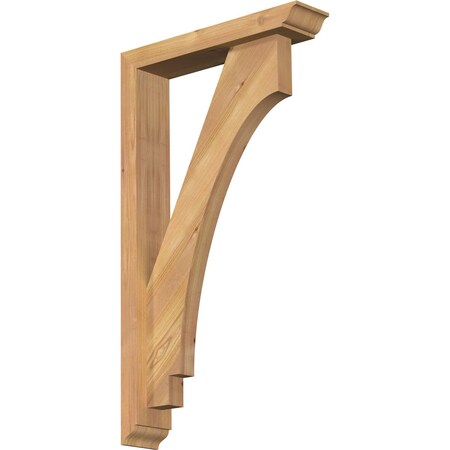 Ekena Millwork Imperial Traditional Smooth Bracket w/ Offset Brace, Western Red Cedar, 3 1/2"W x 16"D x 28"H BKT0402X16X28IMP01SWR